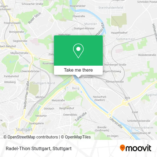 Radel-Thon Stuttgart map
