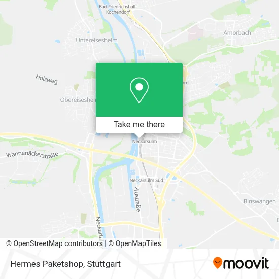 Hermes Paketshop map