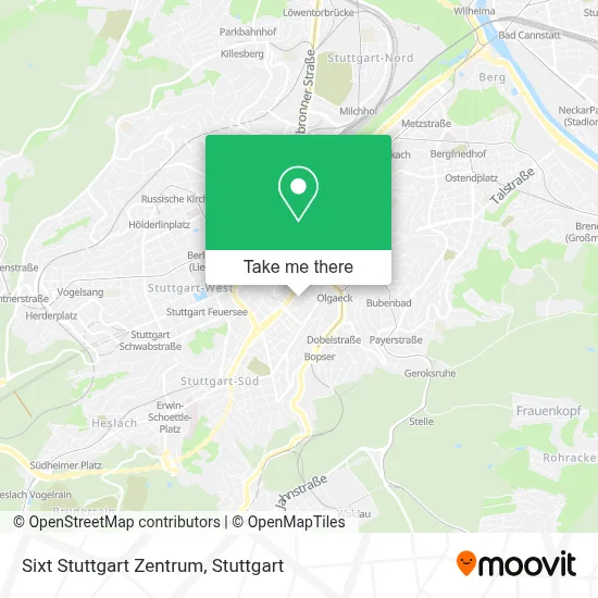 Sixt Stuttgart Zentrum map