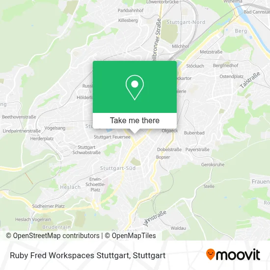Ruby Fred Workspaces Stuttgart map