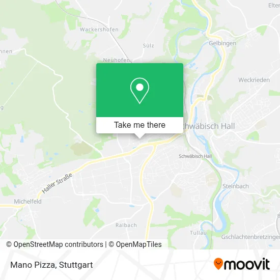 Mano Pizza map