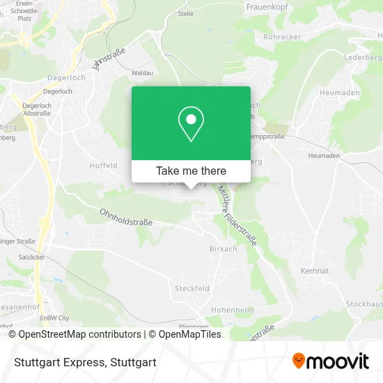 Stuttgart Express map