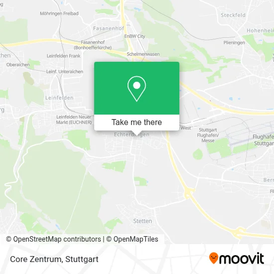 Core Zentrum map