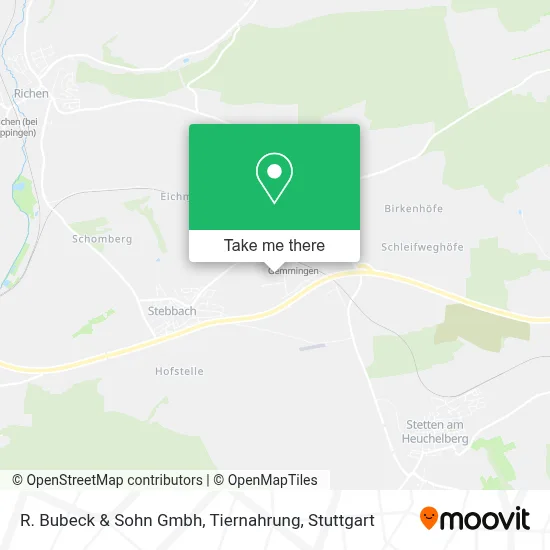 R. Bubeck & Sohn Gmbh, Tiernahrung map