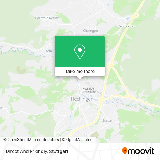 Direct And Friendly map