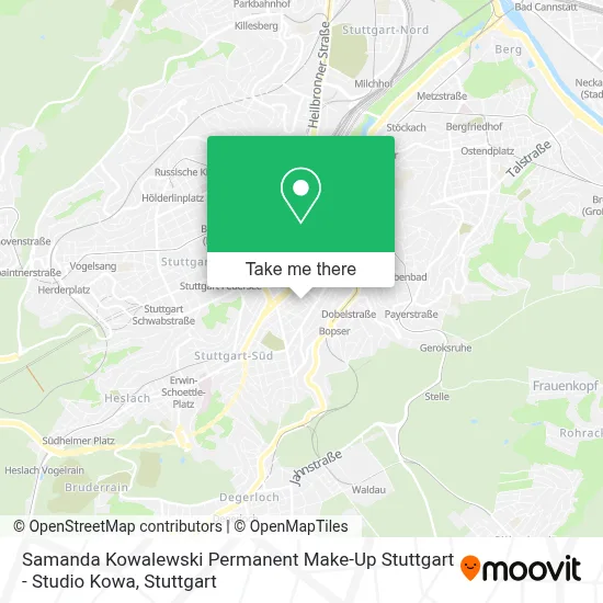 Samanda Kowalewski Permanent Make-Up Stuttgart - Studio Kowa map