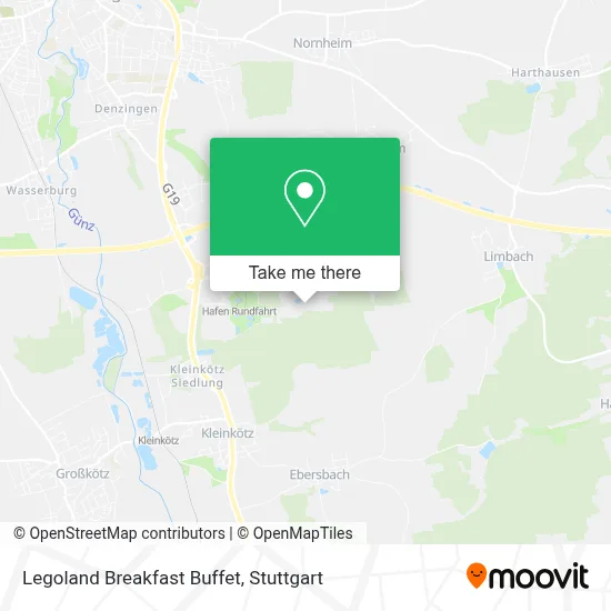 Legoland Breakfast Buffet map