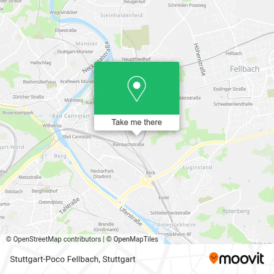 Stuttgart-Poco Fellbach map