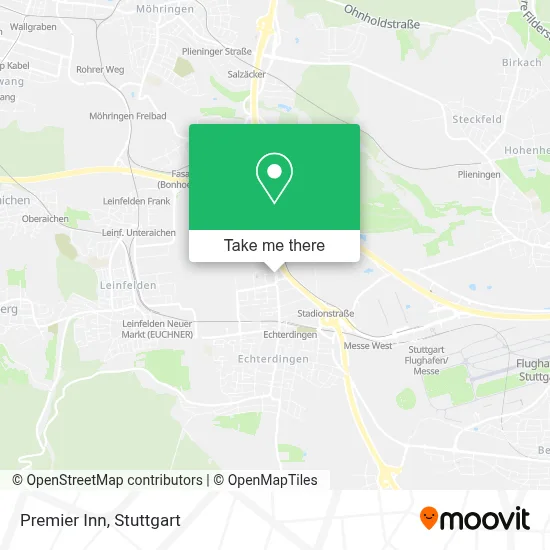 Premier Inn map
