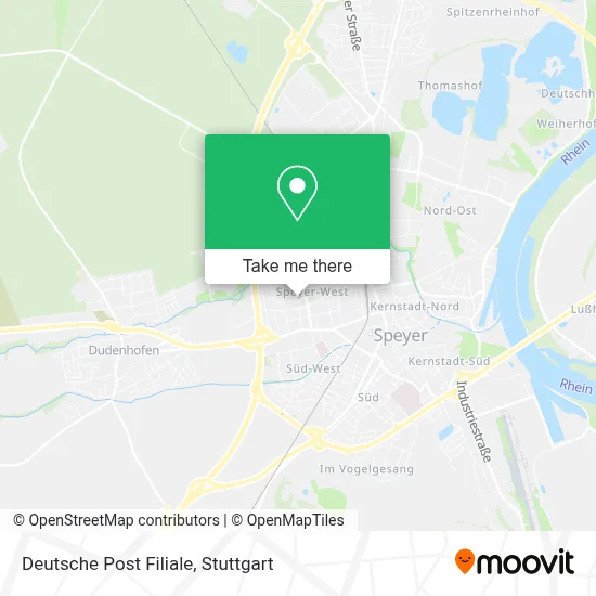 Deutsche Post Filiale map