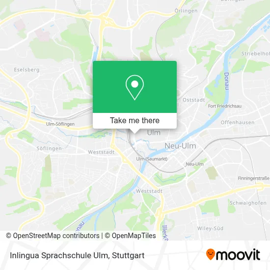 Inlingua Sprachschule Ulm map