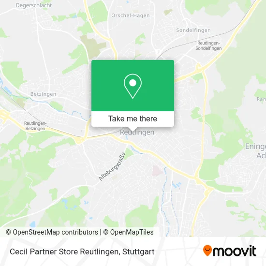 Cecil Partner Store Reutlingen map
