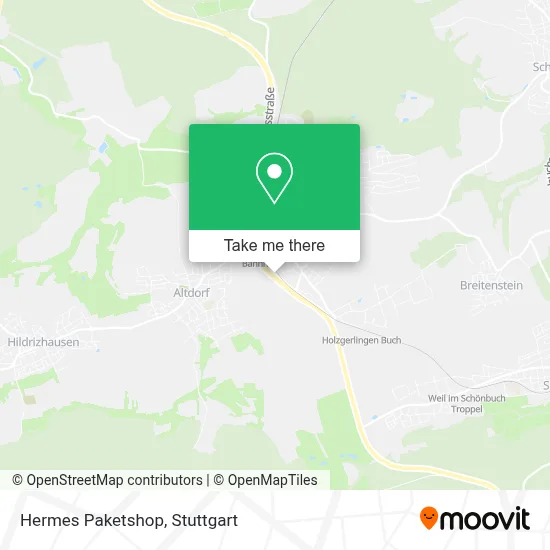 Hermes Paketshop map
