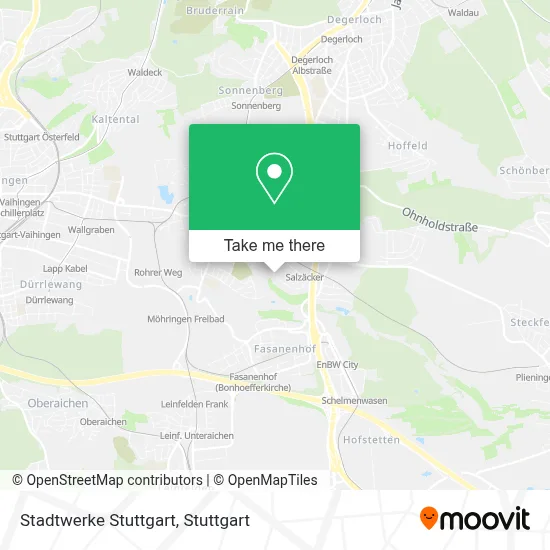 Stadtwerke Stuttgart map