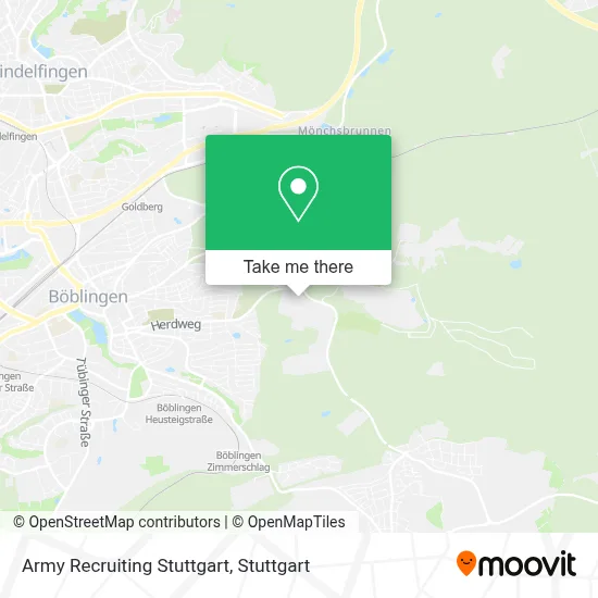 Army Recruiting Stuttgart map