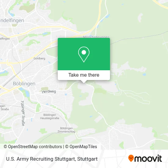 U.S. Army Recruiting Stuttgart map