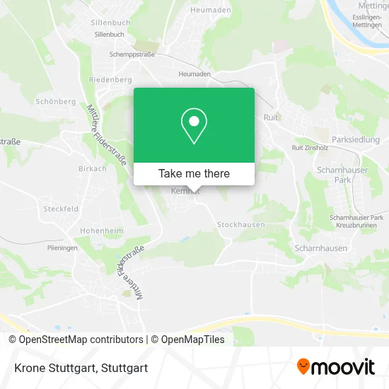 Krone Stuttgart map