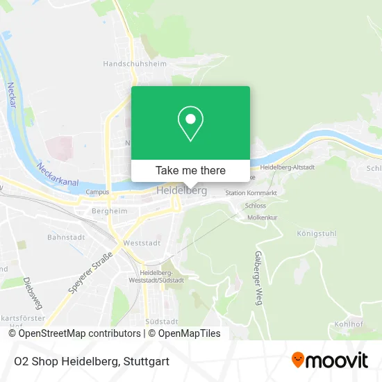 O2 Shop Heidelberg map