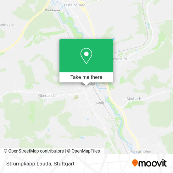 Strumpkapp Lauda map