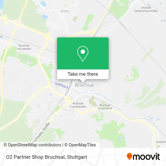 O2 Partner Shop Bruchsal map