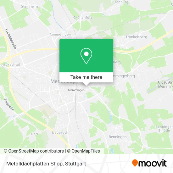 Metalldachplatten Shop map