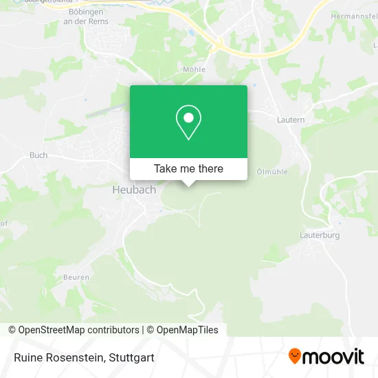 Ruine Rosenstein map