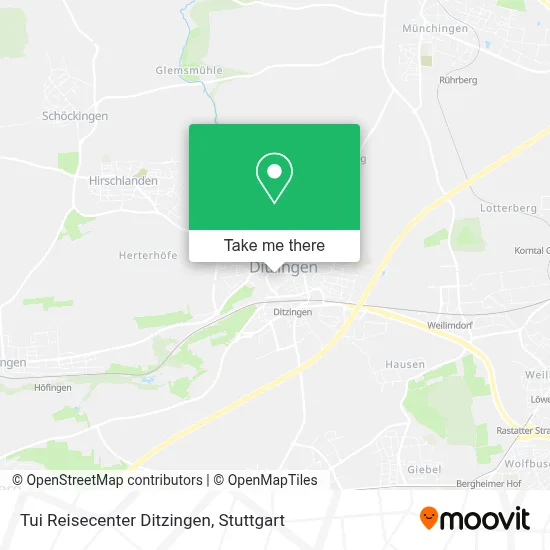 Tui Reisecenter Ditzingen map