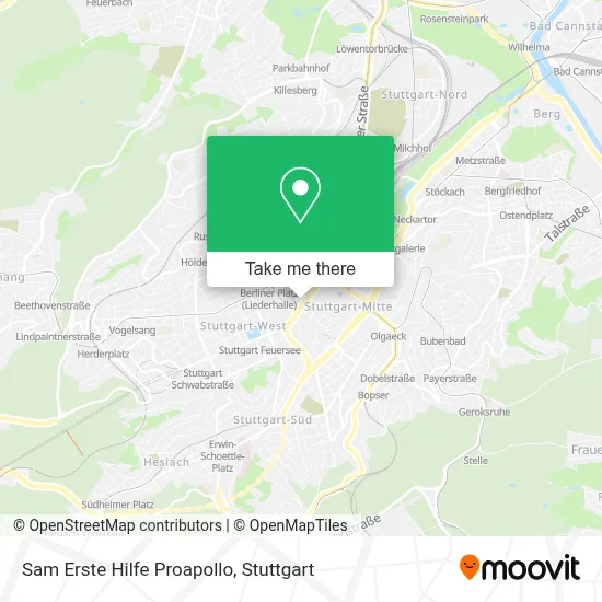 Sam Erste Hilfe Proapollo map