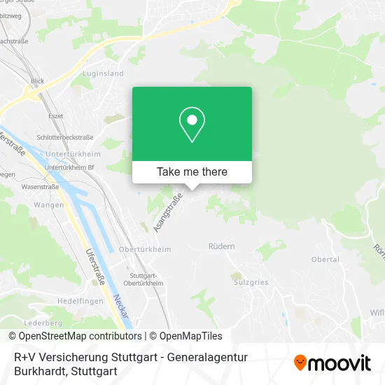 R+V Versicherung Stuttgart - Generalagentur Burkhardt map