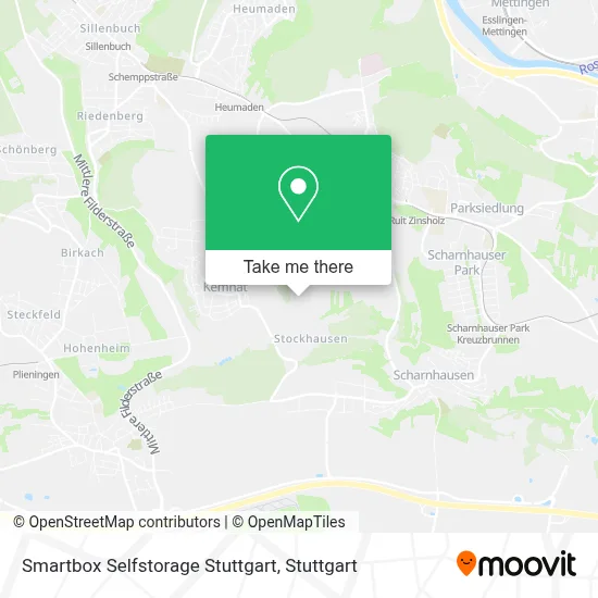 Smartbox Selfstorage Stuttgart map