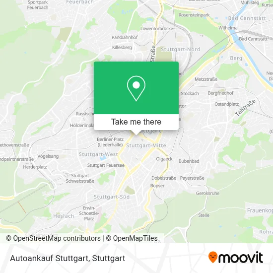 Autoankauf Stuttgart map