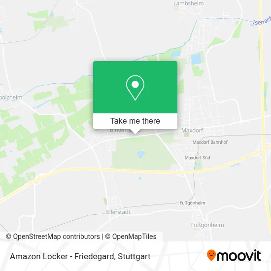 Amazon Locker - Friedegard map