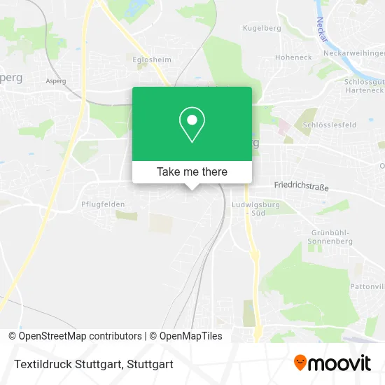 Textildruck Stuttgart map