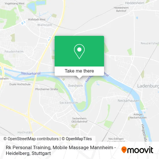 Rk Personal Training, Mobile Massage Mannheim - Heidelberg map