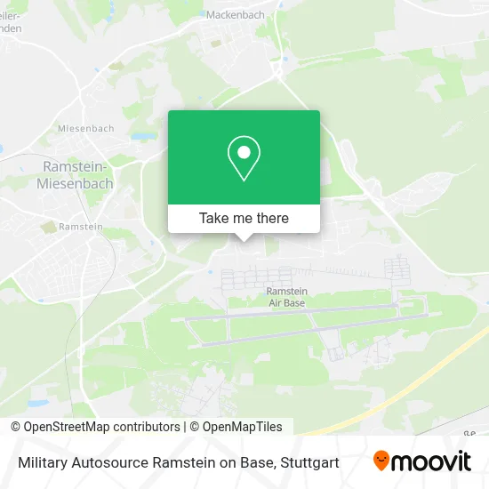 Military Autosource Ramstein on Base map