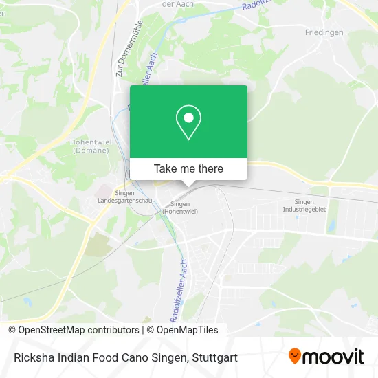 Ricksha Indian Food Cano Singen map