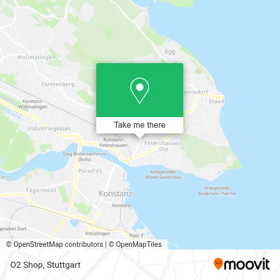 O2 Shop map
