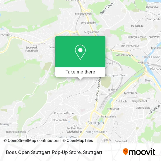 Boss Open Stuttgart Pop-Up Store map