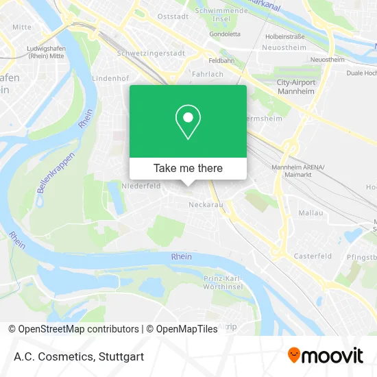 A.C. Cosmetics map