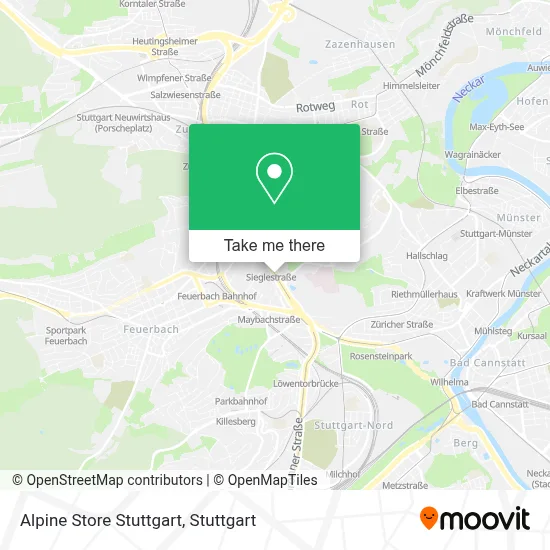 Alpine Store Stuttgart map