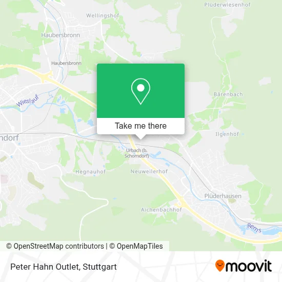 Peter Hahn Outlet map