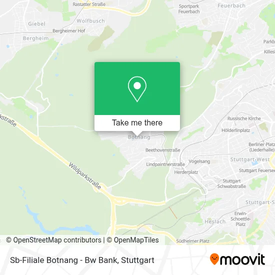 Sb-Filiale Botnang - Bw Bank map