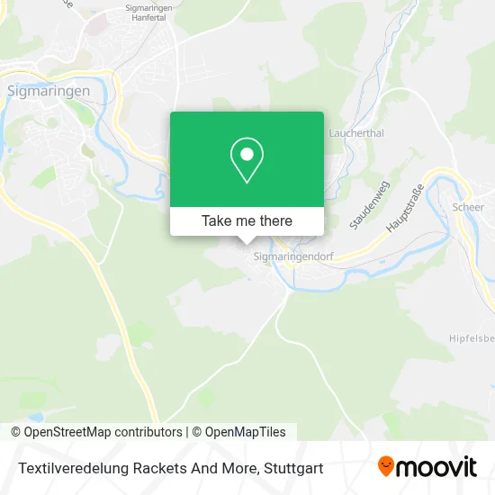 Textilveredelung Rackets And More map