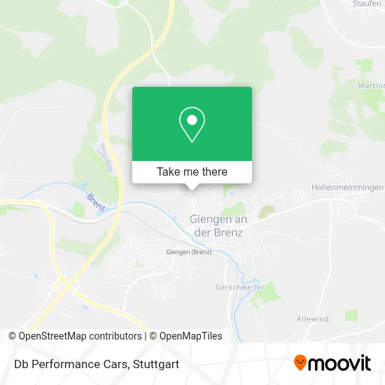 Db Performance Cars map