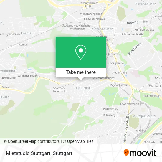 Mietstudio Stuttgart map