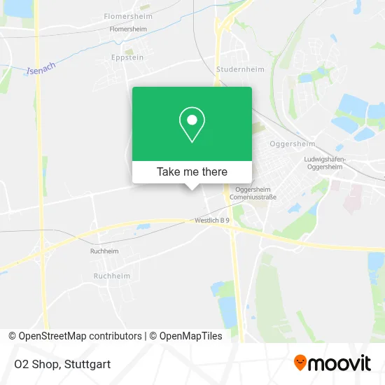 O2 Shop map