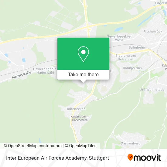 Inter-European Air Forces Academy map