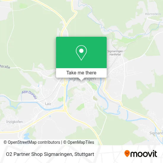 O2 Partner Shop Sigmaringen map
