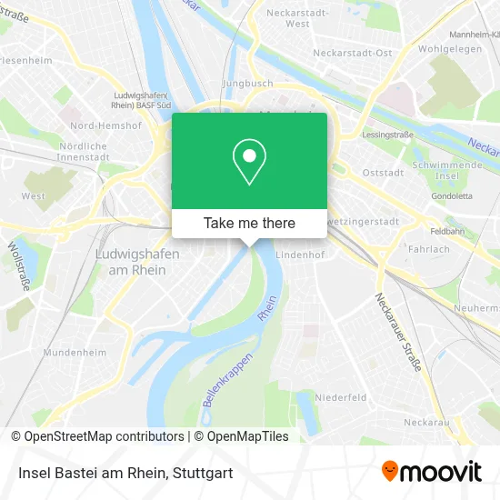 Insel Bastei am Rhein map