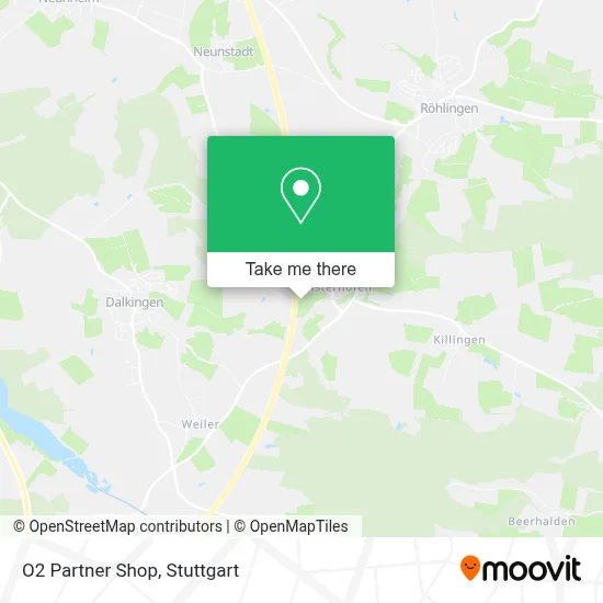 O2 Partner Shop map
